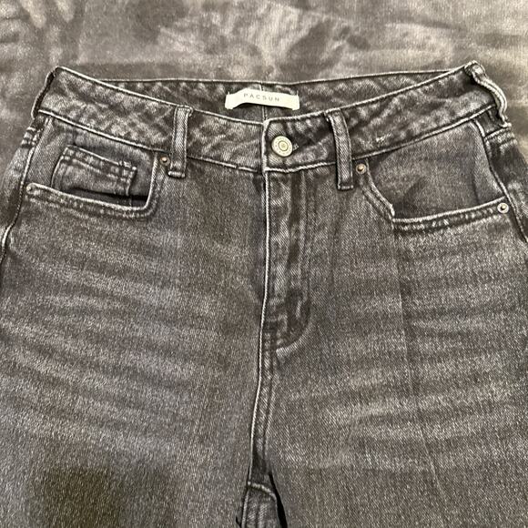 PacSun Womens Mom Jeans Size 25 Dark Wash Black Casual Denim - Picture 7 of 16